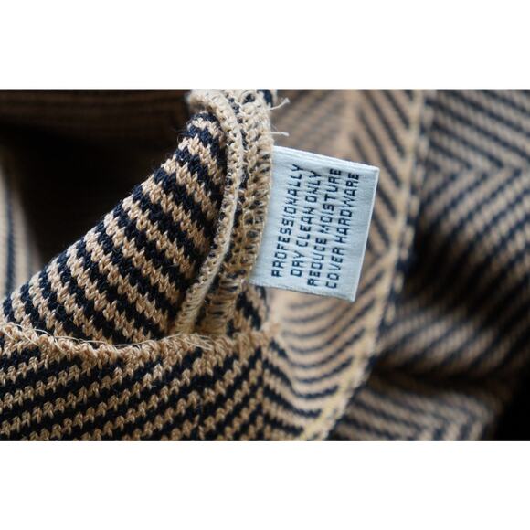 St. John Collection Pale Pink/Charcoal Herringbone Jacket w/ Suede Trim sz 6 - Picture 11 of 11